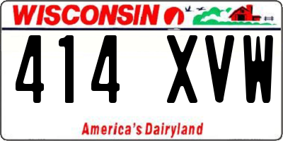 WI license plate 414XVW