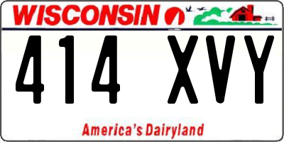 WI license plate 414XVY