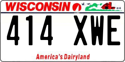 WI license plate 414XWE