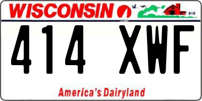 WI license plate 414XWF