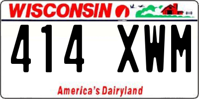 WI license plate 414XWM