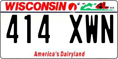 WI license plate 414XWN