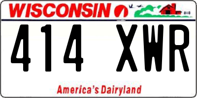 WI license plate 414XWR
