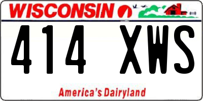 WI license plate 414XWS