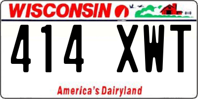 WI license plate 414XWT