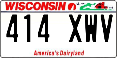 WI license plate 414XWV