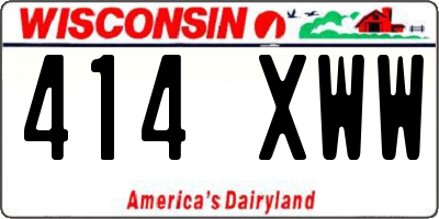 WI license plate 414XWW
