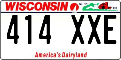 WI license plate 414XXE