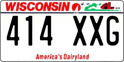 WI license plate 414XXG