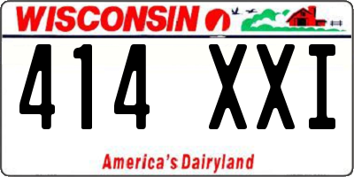 WI license plate 414XXI