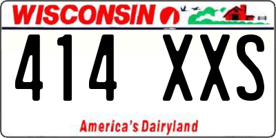 WI license plate 414XXS