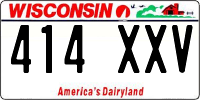WI license plate 414XXV