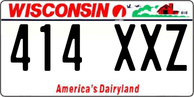 WI license plate 414XXZ