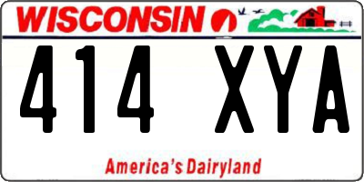 WI license plate 414XYA