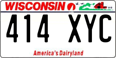 WI license plate 414XYC