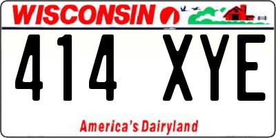 WI license plate 414XYE