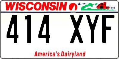 WI license plate 414XYF