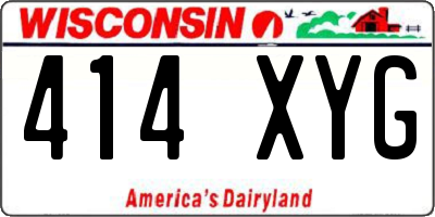 WI license plate 414XYG