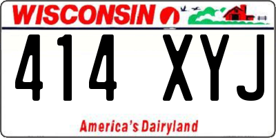 WI license plate 414XYJ