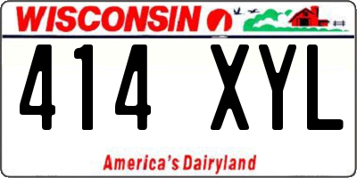 WI license plate 414XYL