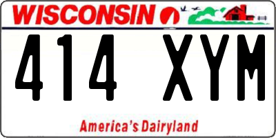 WI license plate 414XYM
