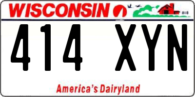 WI license plate 414XYN