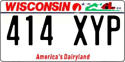 WI license plate 414XYP
