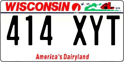 WI license plate 414XYT