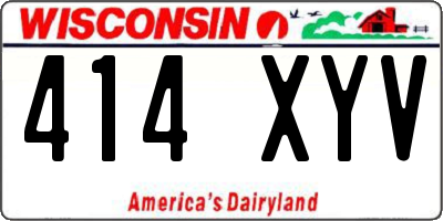 WI license plate 414XYV