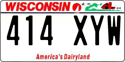 WI license plate 414XYW