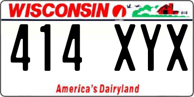 WI license plate 414XYX