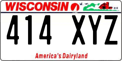 WI license plate 414XYZ