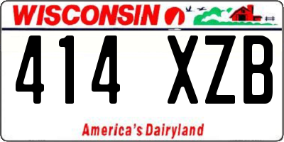 WI license plate 414XZB