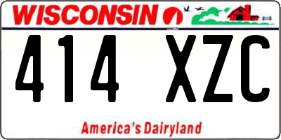 WI license plate 414XZC