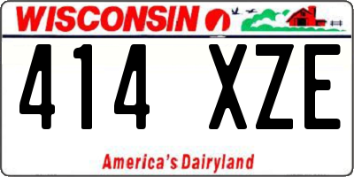 WI license plate 414XZE