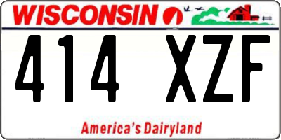 WI license plate 414XZF