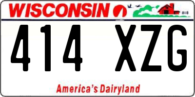 WI license plate 414XZG