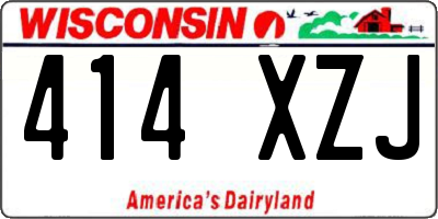 WI license plate 414XZJ