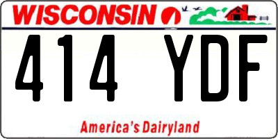 WI license plate 414YDF