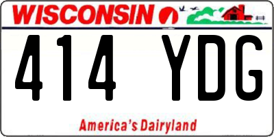 WI license plate 414YDG