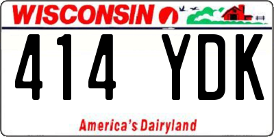 WI license plate 414YDK