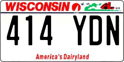WI license plate 414YDN