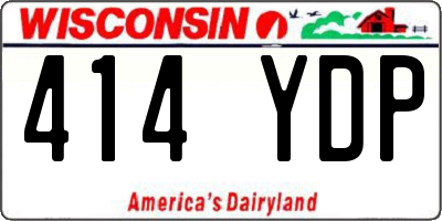 WI license plate 414YDP