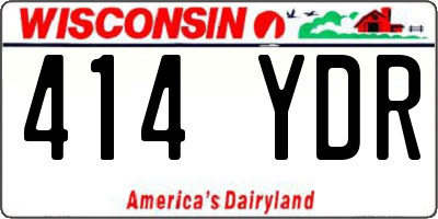 WI license plate 414YDR