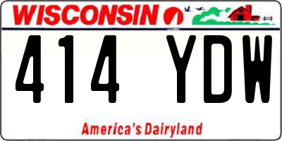 WI license plate 414YDW