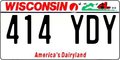 WI license plate 414YDY