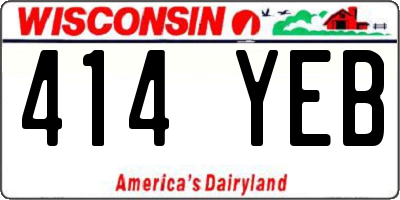 WI license plate 414YEB