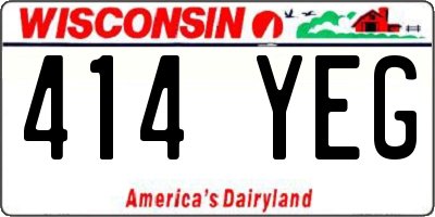 WI license plate 414YEG