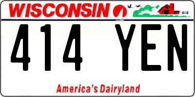 WI license plate 414YEN