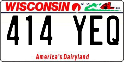 WI license plate 414YEQ